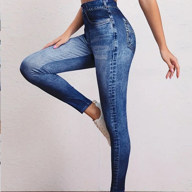 Womens Classic Medium Wash High Waist Skinny Ankle Jeans